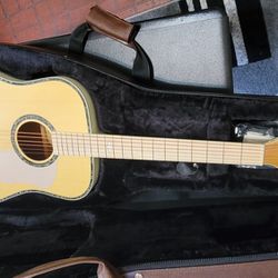KEITH URBAN THE PHOENIX COLLECTION IMPORTED ACOUSTIC ELECTRIC GUITAR DREINAUGH IN YELLOW COLOR. 