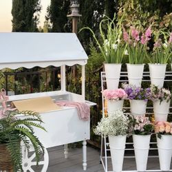 Candy Cart and Flower Stand