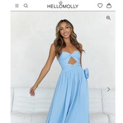 Blue Maxi dress- HELLO MOLLY