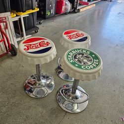 Stools for game room or man cave.