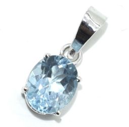 Silver Blue Topaz Pendant