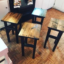 Expresso Stain Top Stools ...(set Of 4)
