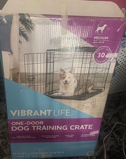 Vibrant Life One-Door Dog Training Crate Medium