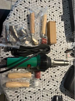 Hot Air Plastic Welder 1600W PVC TPO Vinyl Heat Gun Torch & 9 Accessories new $225