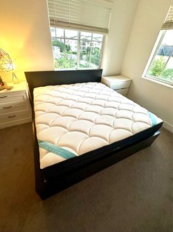 IKEA Malm bed, king size, black