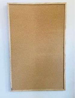 Bulletin Board - Boone Cork Bulletin Board, Oak Finish Frame, 35" x 23"