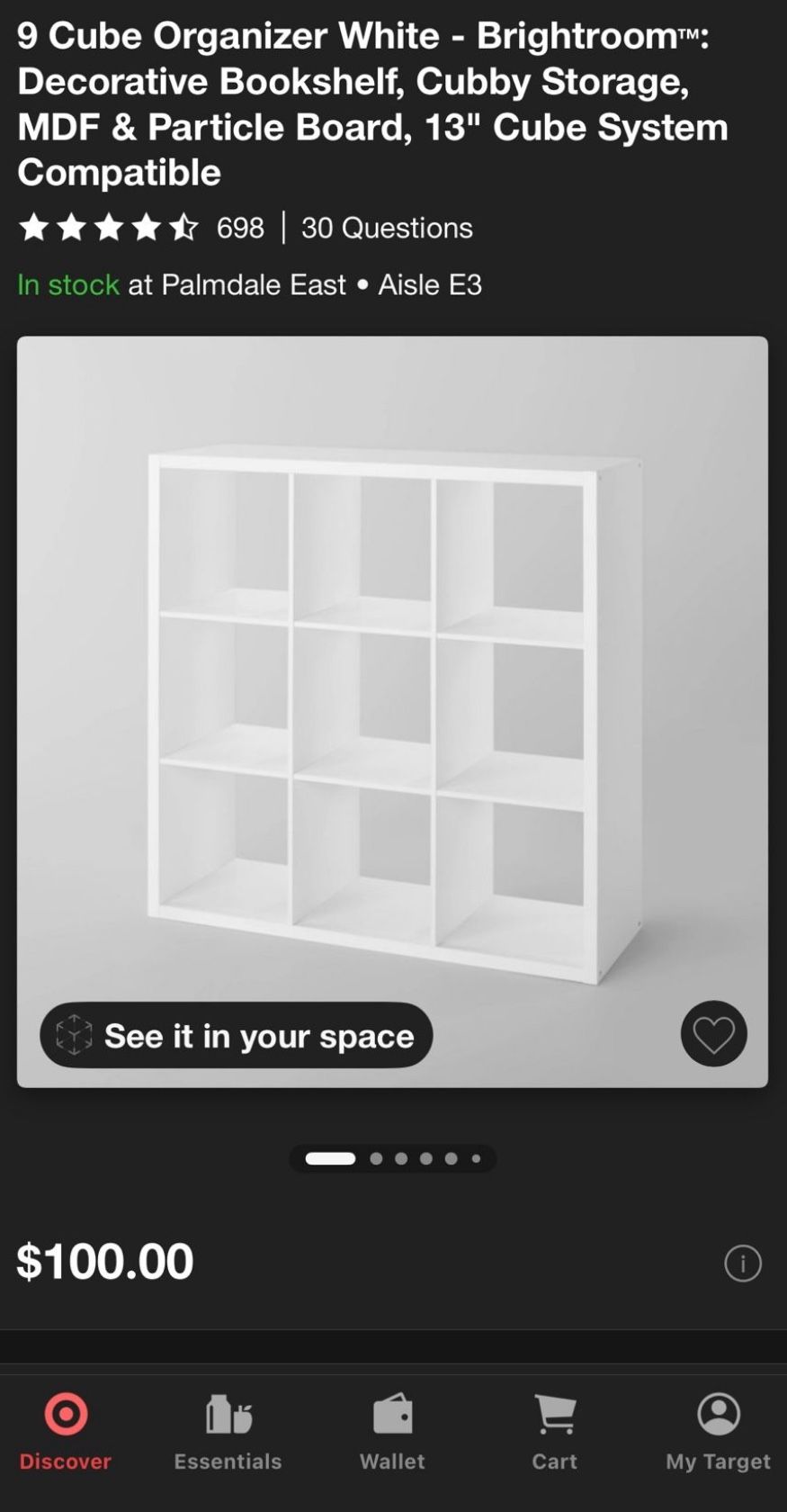 9 Cube Shelf Organizer