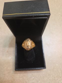 10 k gold class ring.  Weight is 6.3 grams