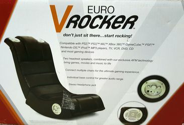 Gaming rocker chair with speakers