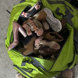 Large Bag Of Women’s Size 7-71/2 Good Condition. Some Designer Brands. Bag Not Included