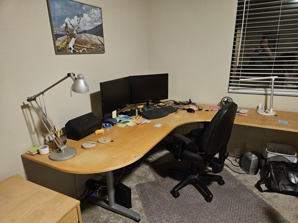 Executive Desk + Filing Cabinet