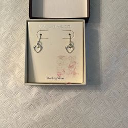 Sterling Silver heart earrings