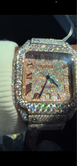 Cartier Santos Iced Out Watch