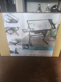 Artist's Loft Artist Table with Tilting Glass Top