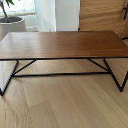 Custom Mid Century Modern Coffee Table - Walnut Black