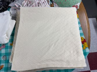 Cream diamond textured blanket
