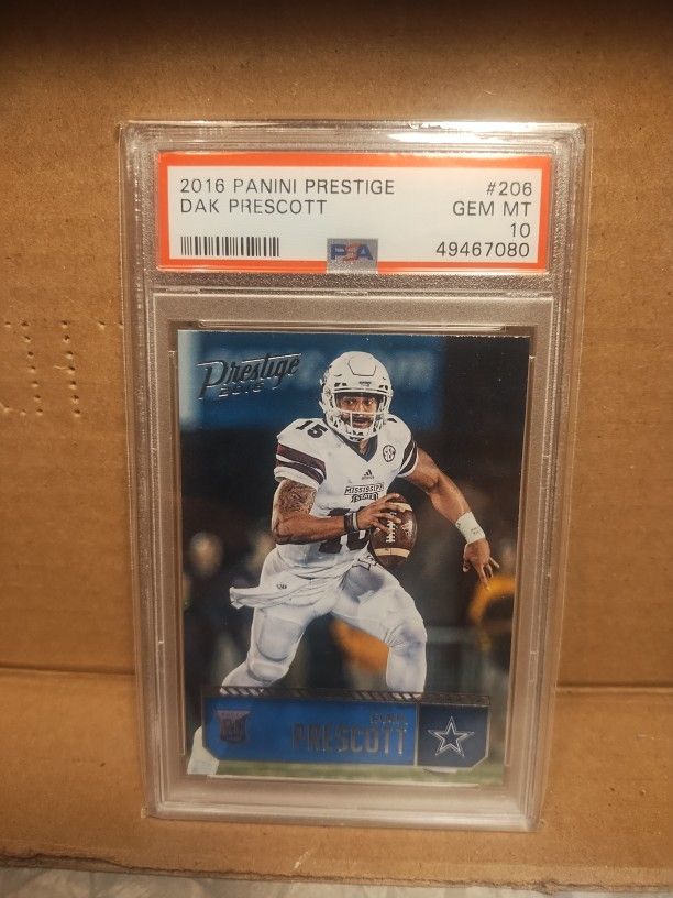 Dallas Cowboys 2016 Panini Prestige - Rookies #206 Dak Prescott PSA 10