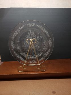 Glass Christmas Platter