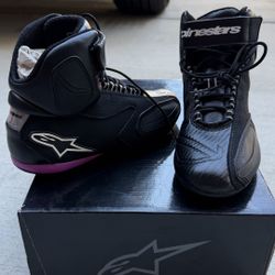 Alpinestars Motorcycle Boots Woman Sz 5.5