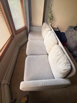 Light Gray 3-Seat Sofa w/ USB Charging Ports