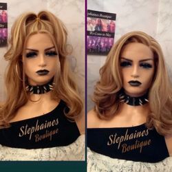 Human Hair Blended Lace Front Wig 
