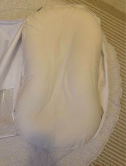 snuggle me organic baby pillow cream white