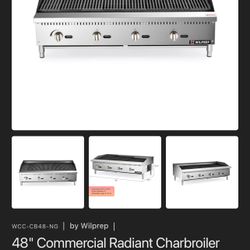 Wilprep 48" Commercial Radiant Charbroiler 