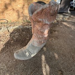 Concrete Cowboy Boot Planter