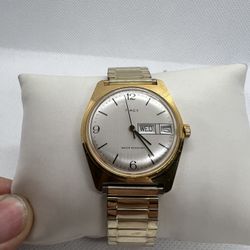🌕🌕Rare Luxury Vintage GoldPlated Marlin TIMEX Men Watch Day/Date 1970s🌕🌕