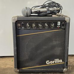 Vintage Gorilla GG-25 Amp With Vintage High Impedance Dynamic Microphone 