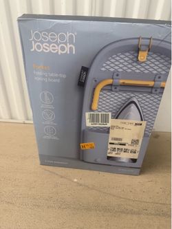 Joseph Joseph Pocket Max Portable Folding Tabletop Ironing Board, 35" Surface, Integrated Iron Storage Hook, Compact Design
