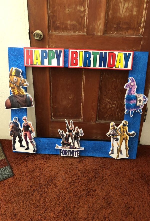 fortnite birthday photobooth frame - fortnite frame