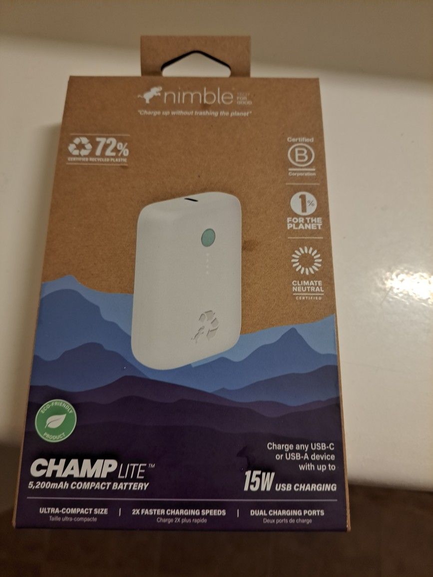 NEW! Nimble Champ Lite 5200mAh Comapct Battery