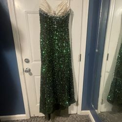 Green Sequin Party Dress