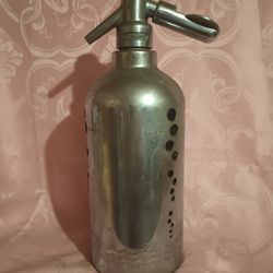 Vintage 1930's Soda King Seltzer Bottle Syphon Art Deco Fish Waves