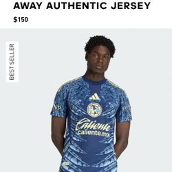 Sealed, Medium Size Slim Fit, CLUB AMERICA AUTHENTIC AWAY JERSEY Multiple Available