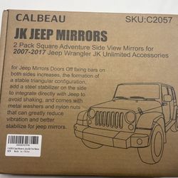 New Calbeau JK Jeep Side View Mirrors 2007-2017