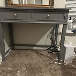 Gray desk / vanity *mirror not included*