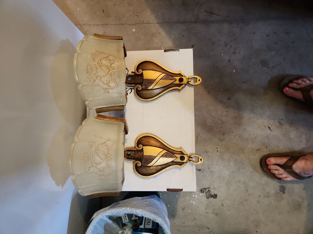Antique Slip Shade Sconces
