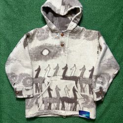 Vintage Alpaca Wool Hoodie Medium Great Condition