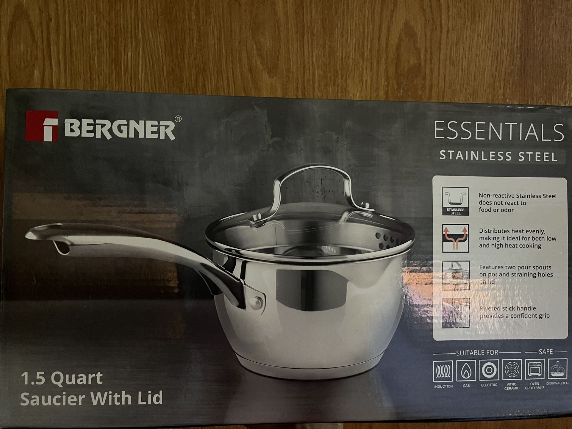 NEW PAN 1.5 Qt With Strainer