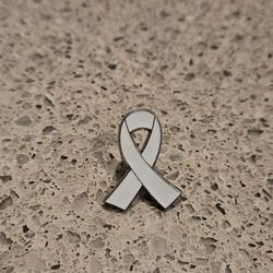 White Ribbon Cancer Pin