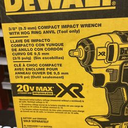 DEWALT  XR 20v  3/8” COMPACT IMPACT WRENCH  #DCF890B (( Tool Only )) 
