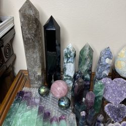 Crystal Quartz Statement Pieces Each Sold Separately