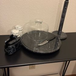 Stone Marble Black And white Set 