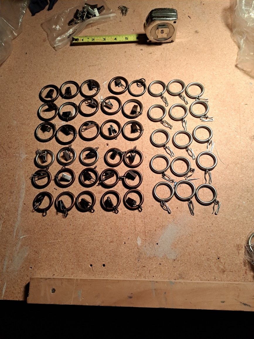 Multiple Curtain Rings For Up To 1 Inch Rod