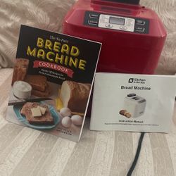 Kitchen in a box, bread, machine, and cookbook and manual