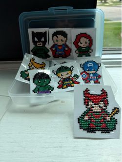 Boy and girl diamond dot stickers
