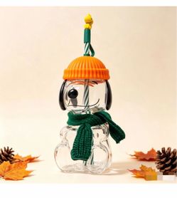 Starbucks Snoopy Peanut Fall Glass Cup