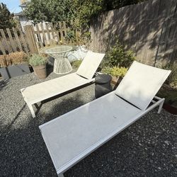 CB2 Outdoor Loungers (set of 2)